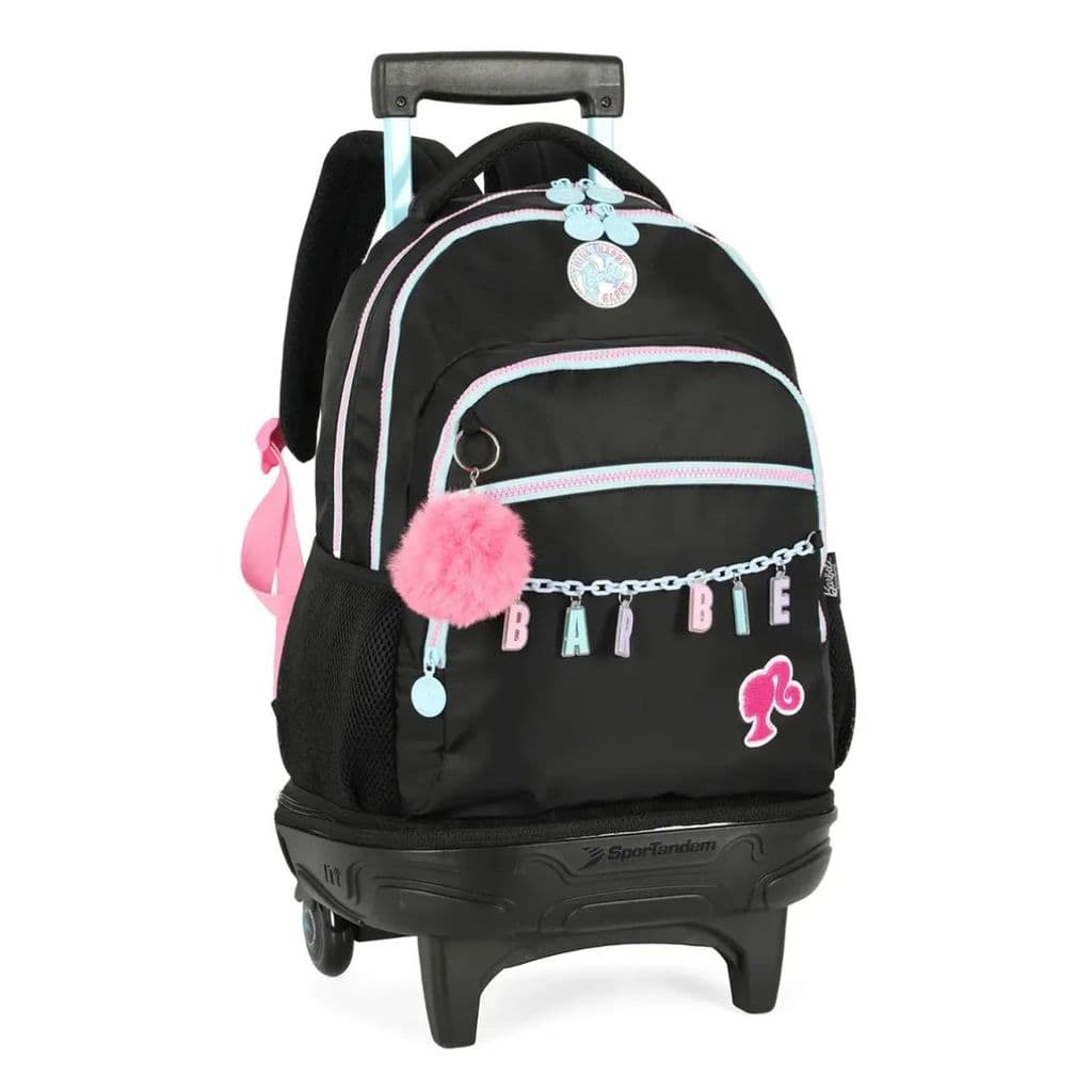 Mochila Rodinhas Juvenil  Barbie Preto Luxcel