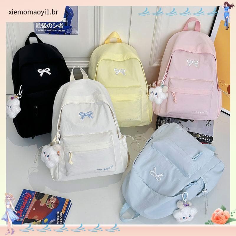 4327 pessoas coleção i ns estilo fresco bonito arco mochila estudante primavera passeio mochila meninas leve nicho class