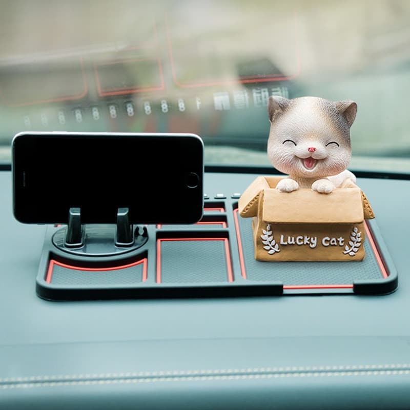【Silicone Premium】❤️ Authentic Guaranteed​❤️Car anti-slip mat / Car storage mat, multi-functional 360-degree rotating na