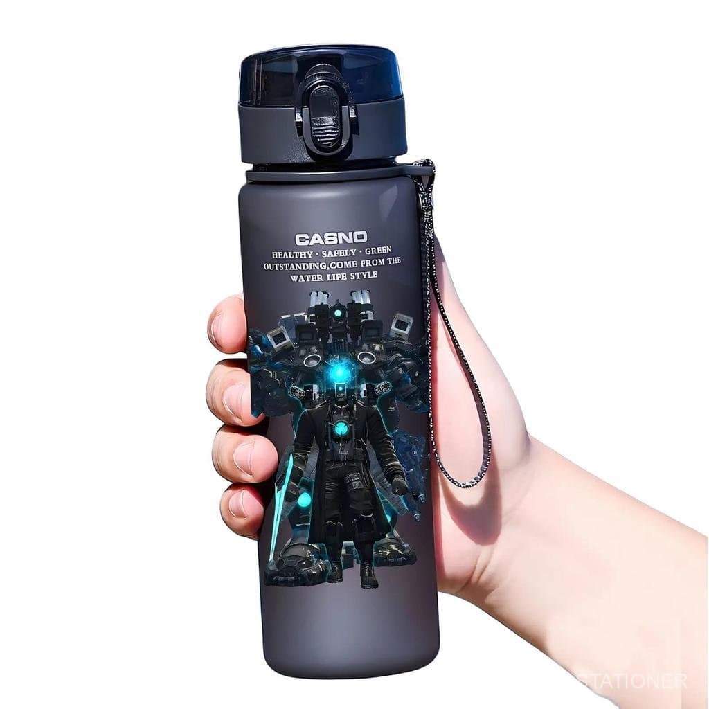 Garrafa de água infantil, capacidade de 560ml, monitor de água potável direta para homens, copo de plástico, design à pr