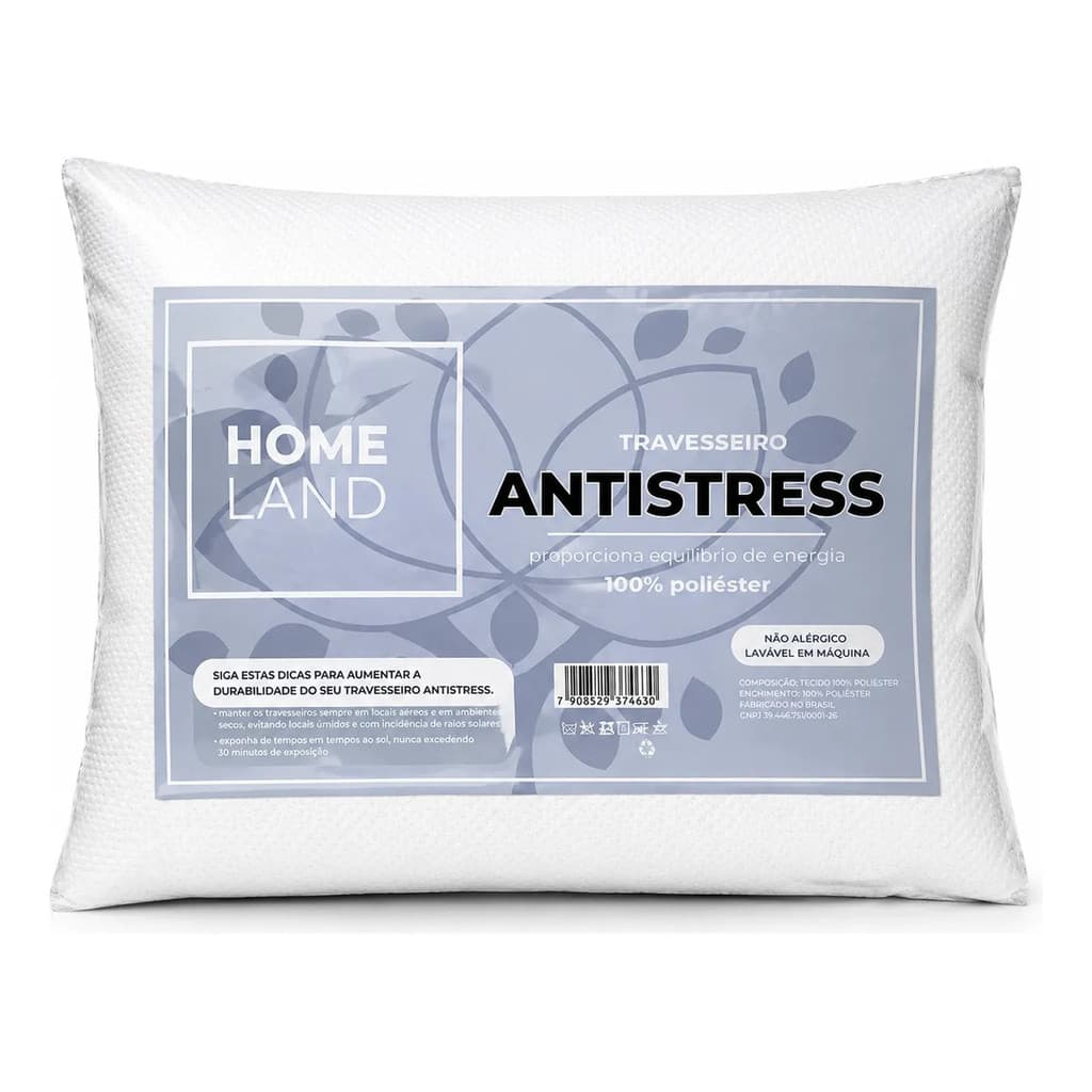 Travesseiro antistress 50x70 macio fofinho sono relaxante branco