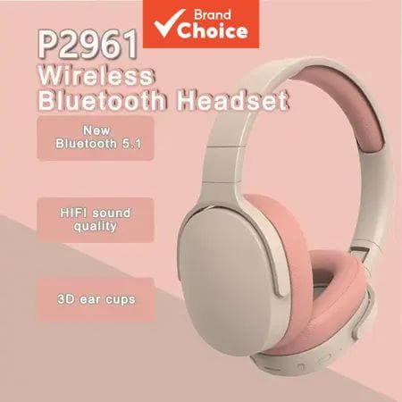 SPRISE P2961 Fones de ouvido Bluetooth 5.1 sem fio, 40 mm, som surround 9D, HiFi, sobre-orelha, fones com fio e sem fio,