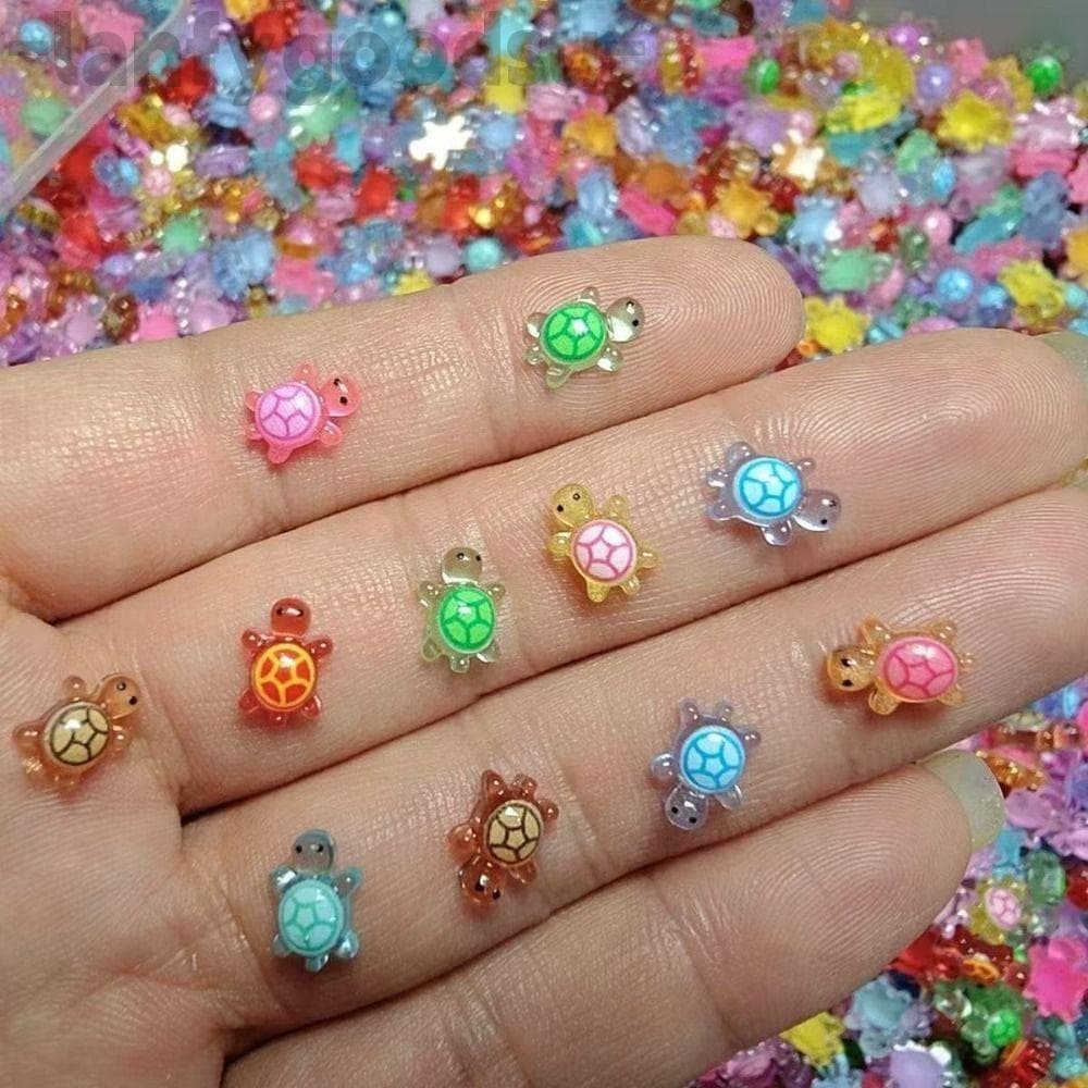 LANFYGOODS 100 Unidades De Tartaruga Luminosa , Mini Animais Coloridos De Dopamina Que Brilham No Escuro , Desenho Anima