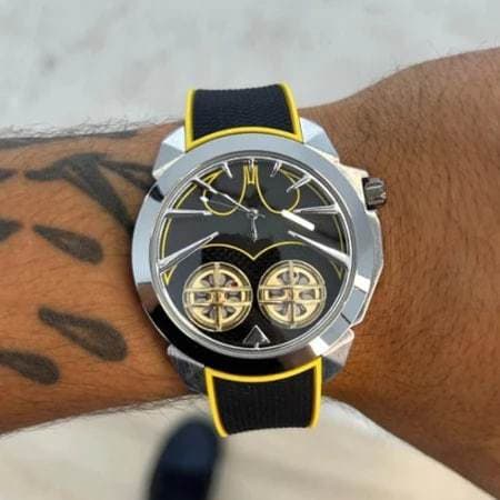 Relogio De Luxo Masculino Batman Turbina em aço Inoxidável Pulseira de Borracha a prova d’água + Caixa Envio Rapido..