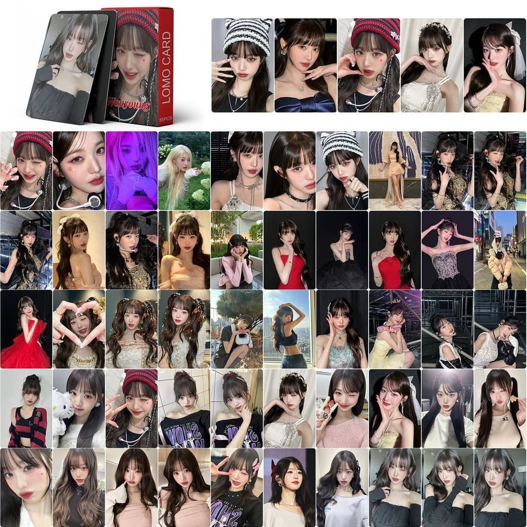 LINXX 55 peças, álbum de fotos IVE WonYoung, cartões Lomo, série de cartões fotográficos Kpop, cartões postais EYPG TG3G