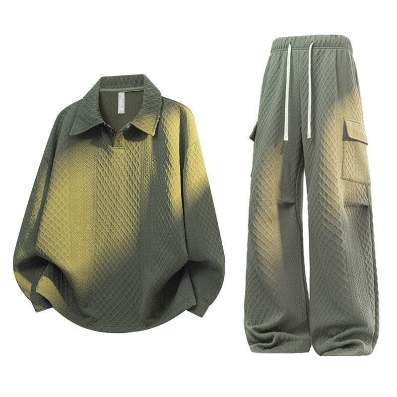 Novo estilo Jacquard terno impressão completa xadrez de manga comprida camisa POLO na moda solta das mulheres dos homens