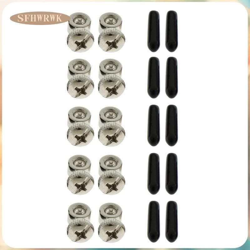 [Fhwrwk] 5 Conjuntos De Tampas De Rosca De Reposição Para Corda De Pular Puxadores De + Preto