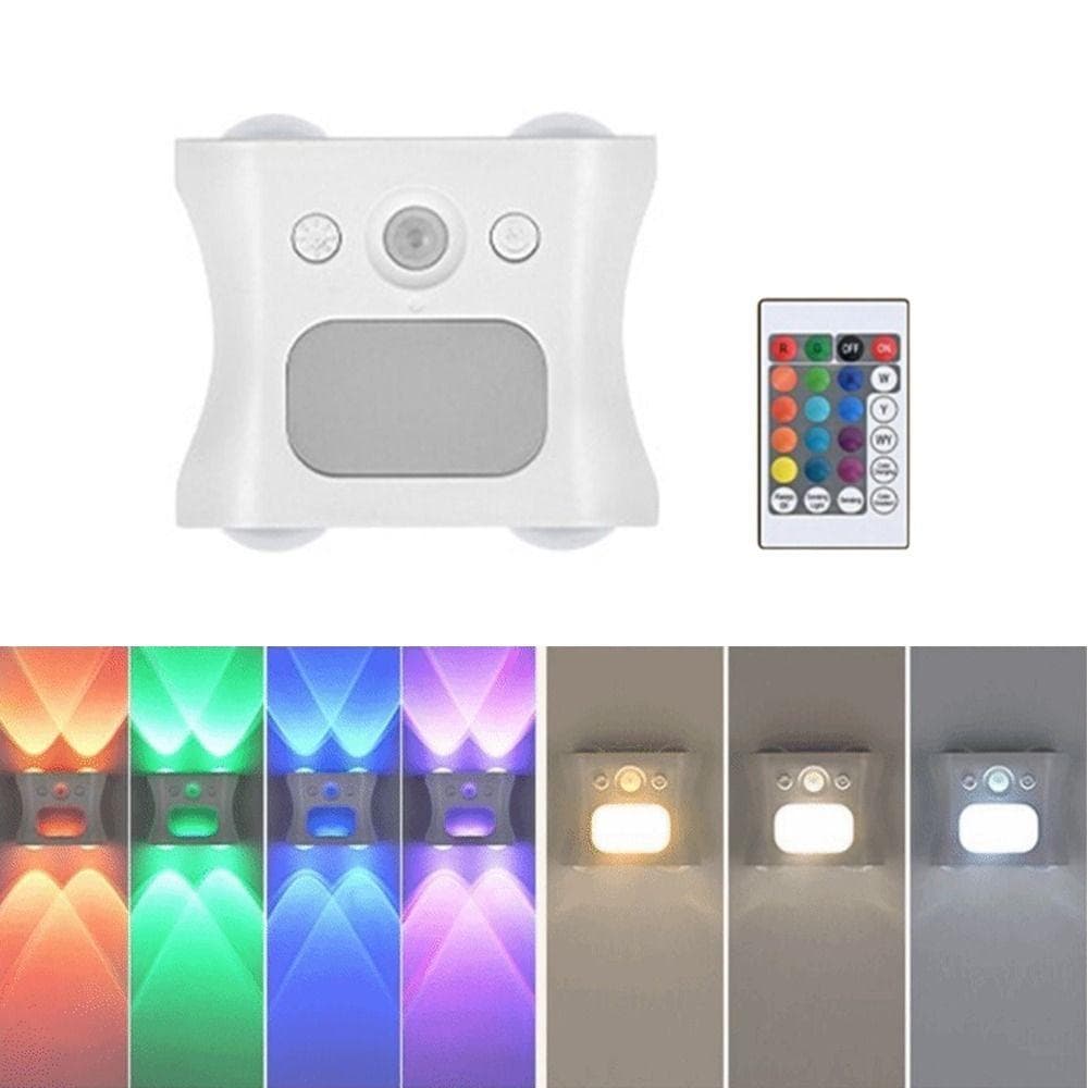Luz Noturna Com Sensor De Movimento MSEADA , Lâmpada De Parede Recarregável Corpo Humano De 16 Cores , Inteligente