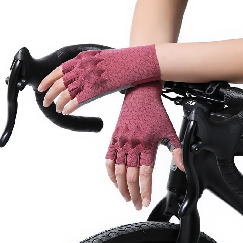 Luvas de ciclismo para uso externo no verão, para mountain bike, palma de alta elasticidade, antiderrapantes, proteção p