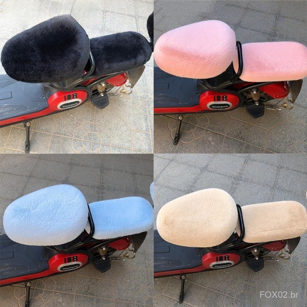 MOLANDOGO Selim De Bicicleta Elétrica De Pelúcia Macio Capas De Assento Almofada De Ciclismo Confortável F8Y5