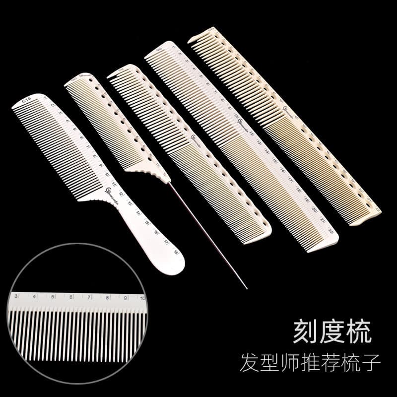 Escala pente cabeleireiro corte de cabelo pente salão de beleza corte de cabelo tamanho especial pente de cabelo masculi