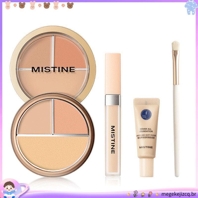 Mistine Mistine Mistine Tricolor Corretivo Capa Rasgo Groove Manchas de Acne Olheiras Manchas de Rosto