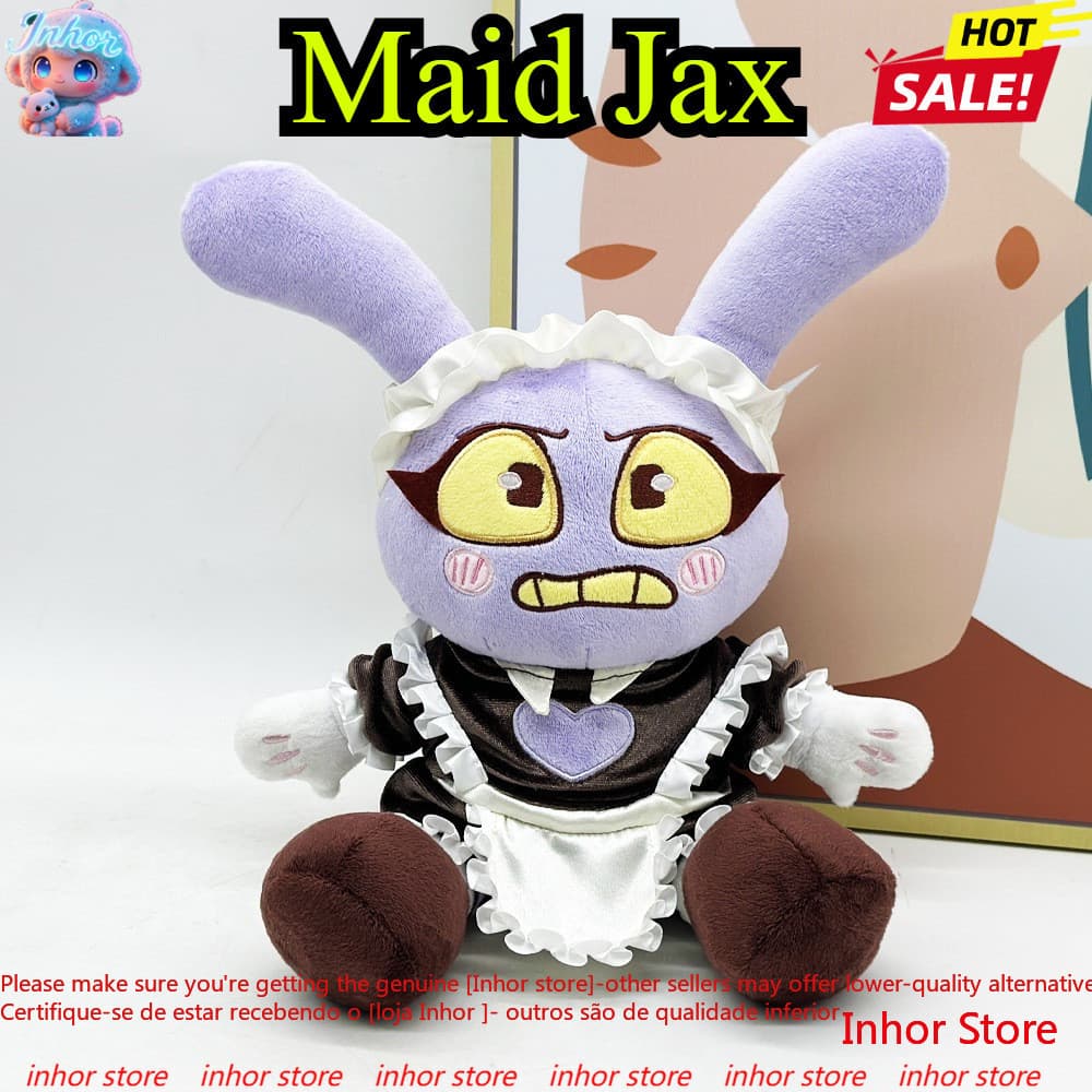 Maid Jax Plush , Incrível Circo Digital Macio Boneca De Pelúcia Brinquedos Presentes De Aniversário Para Fãs Meninos E M