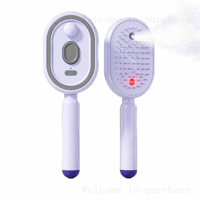 Escova a Vapor Elétrica para Cabelo, Escova Elétrica com Almofada de Ar e Spray para Mulheres, Escova de Cabelo Recarreg