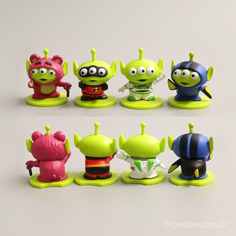 Novas Figuras de Toy Story: Alienígena de Três Olhos com Fantasia, Buzz Lightyear, Woody, Urso Morango, Bonecos e Figura