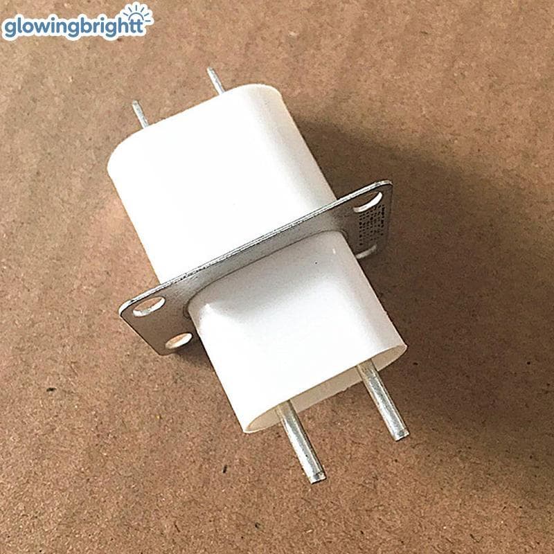 GLOWI Home Forno De Microondas Eletrônico Magnetron Filamento Conversor De Soquete De 4 Pinos Branco