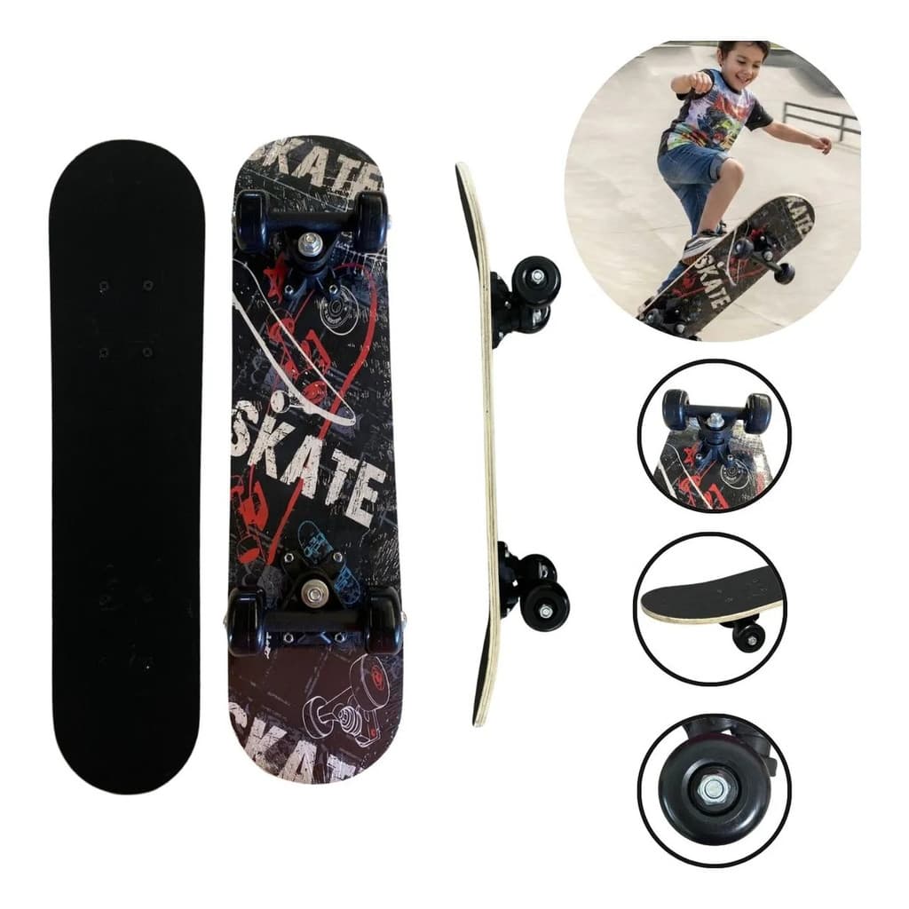 Skate Infantil Juvenil 24  Shape Skate Iniciante Way - BW553S