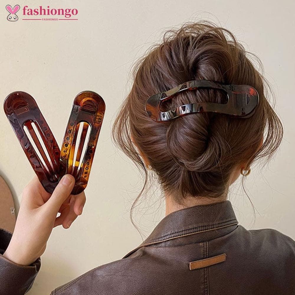 FASHIONGO Coreano Ácido Acético Leopardo Longo Grampo De Cabelo Colher Primavera Duckbill Clipe Feminino Moda Acessórios