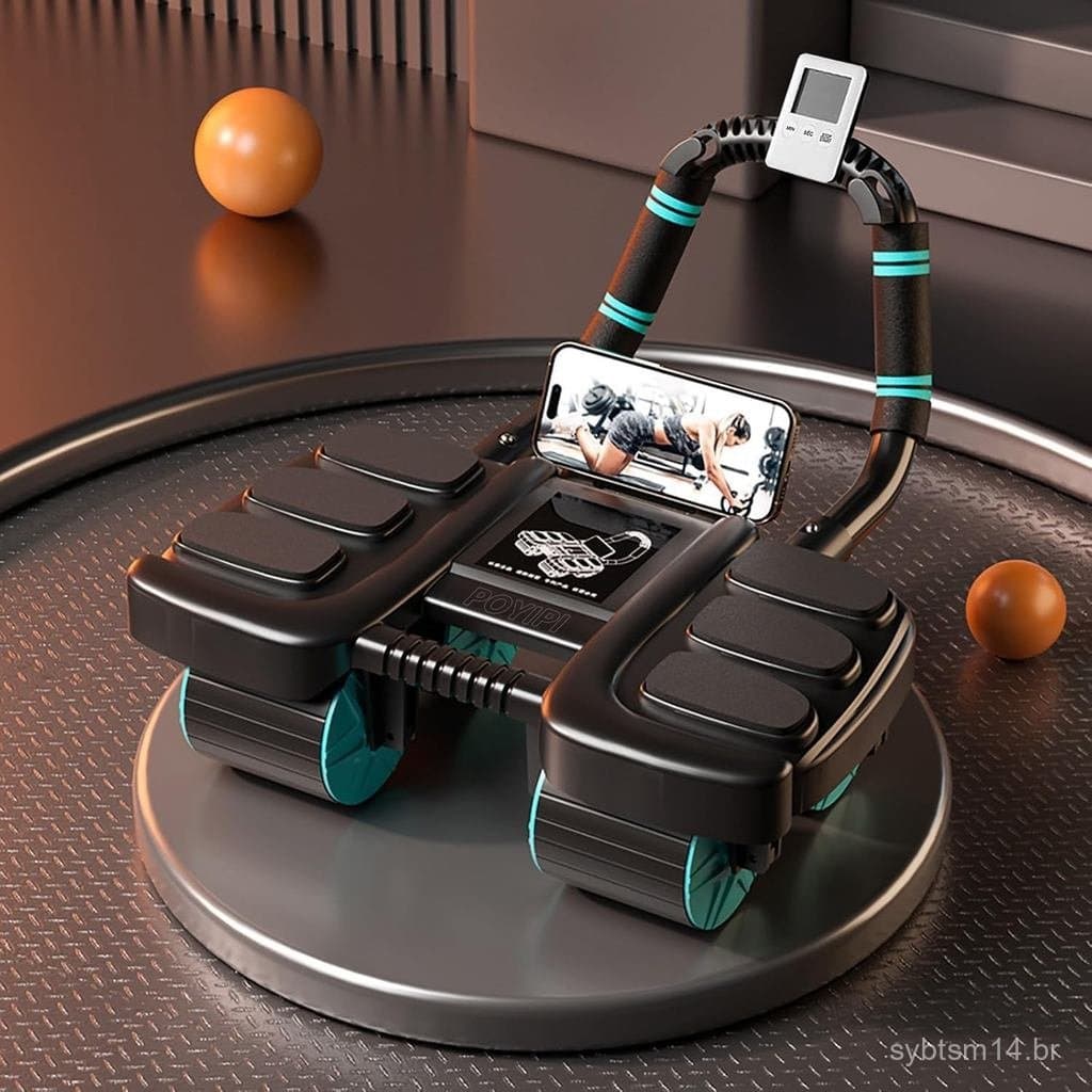 2025 Novo Rolo Abdominal com para Cotovelos - Rolo Abdominal com Retorno Automático, Equipamento de Treino Abdom