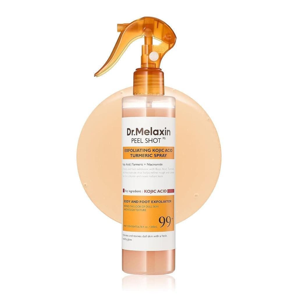 Dr.Melaxin Keratin Body Care de Ácido de Levedura de Arroz Vermelho e Cúrcuma, Líquido Esfoliante Suave, Cuidado C