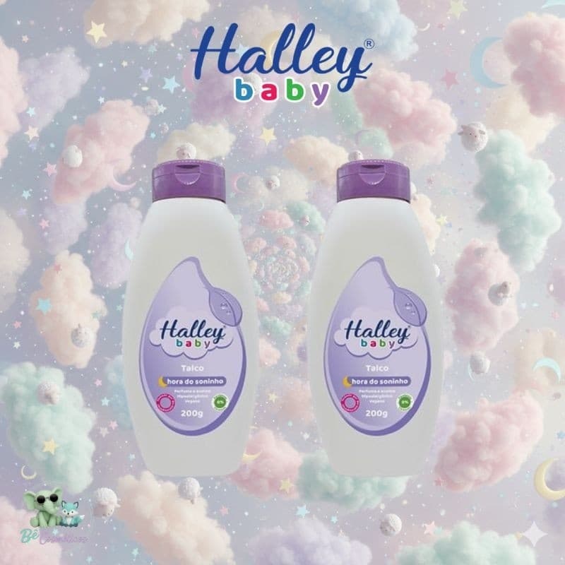 Halley Baby Kit 2 Talcos Hora do Soninho para acalmar e relaxar o bebê na hora do sono