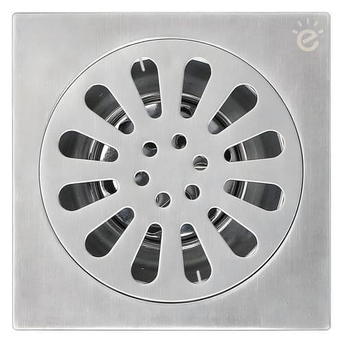 Ralo Banheiro Chuveiro Piso Chão Grelha Aço Inox Anti Odor Anti Inseto Banheiros Áreas de Serviço 10cm