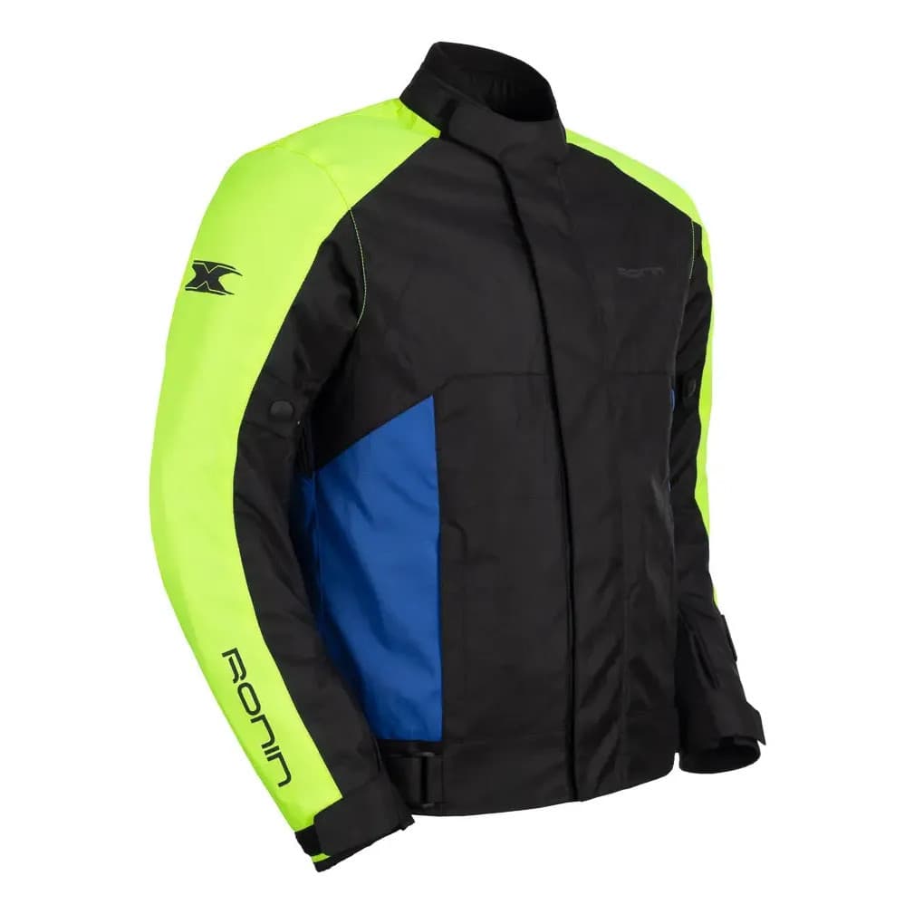 Jaqueta Texx Ronin V2 Masculina Motociclista Impermeável Verde E Azul