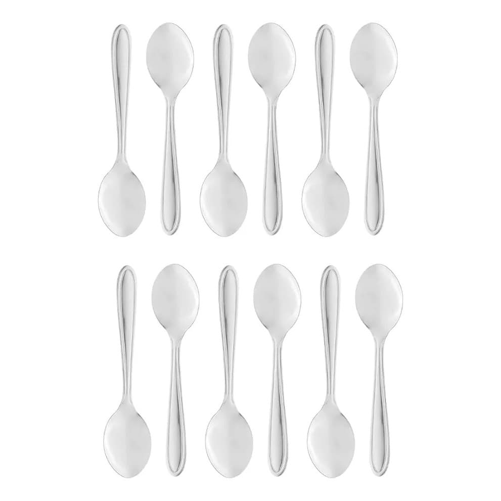 Kit Com 12 Colheres De Mesa De Aço Inox Buffet Restaurante