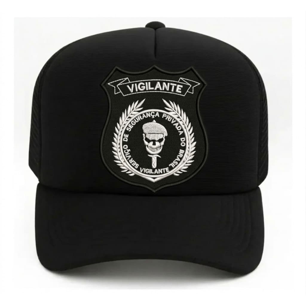 Boné Trucker Telinha Vigilante Serviço Ajustável Confortável