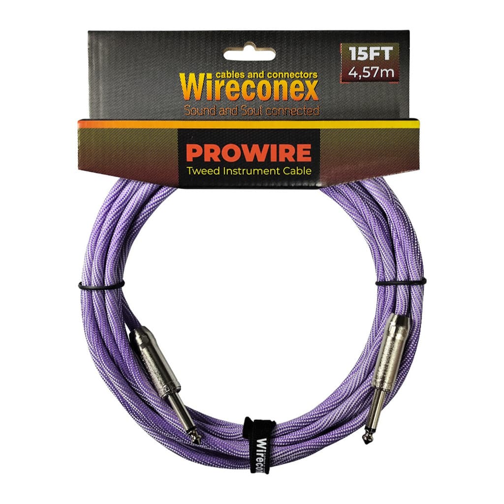 Cabo P10 Prowire Em L Tweed Lilás 3,05m Wireconex