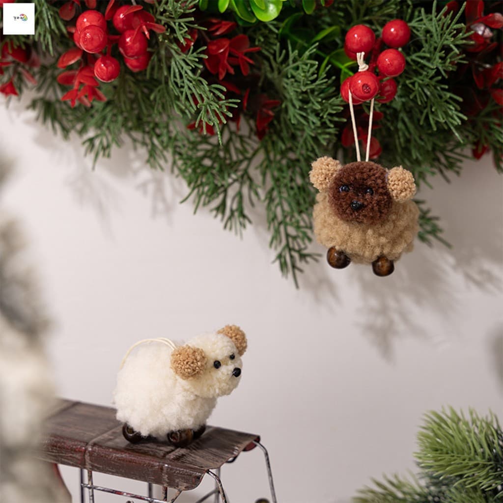 Boneca De Cachorro De Pelúcia De Natal-Pingente De Cachorrinho De Fada Para Decoração De Festa Em Casa