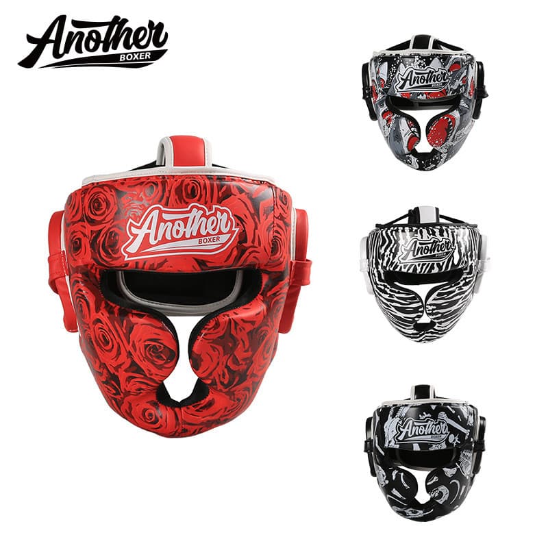 Capacete de boxe, equipamento de proteção facial completo para adultos de ambos os sexos para Sanda e esportes de combat