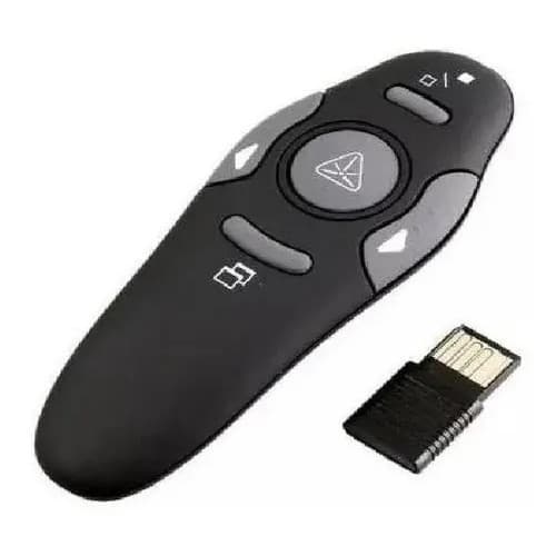 Apresentador Slides Laser Caneta Powerpoint Sem Fio Wireless Preto