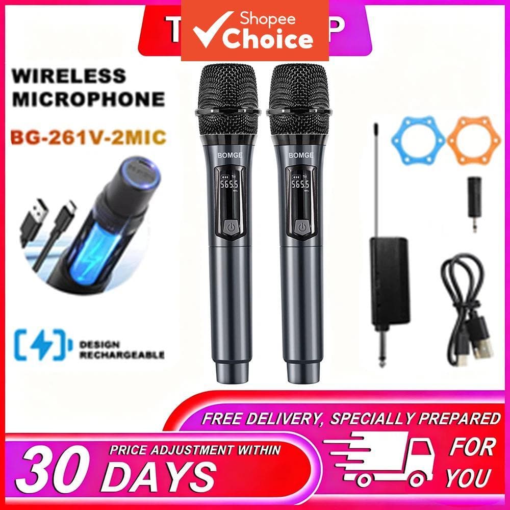 TAVOSOP Sistema Profissional de Microfone sem Fio UHF Conjunto Dinâmico de Metal