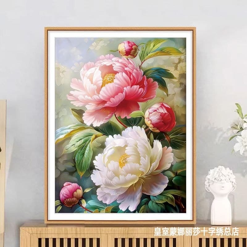 Royal Mona Lisa Blooming Peony Ponto Cruz 2026 Adequado para Jovens Xuan Bordado à Mão 7.26