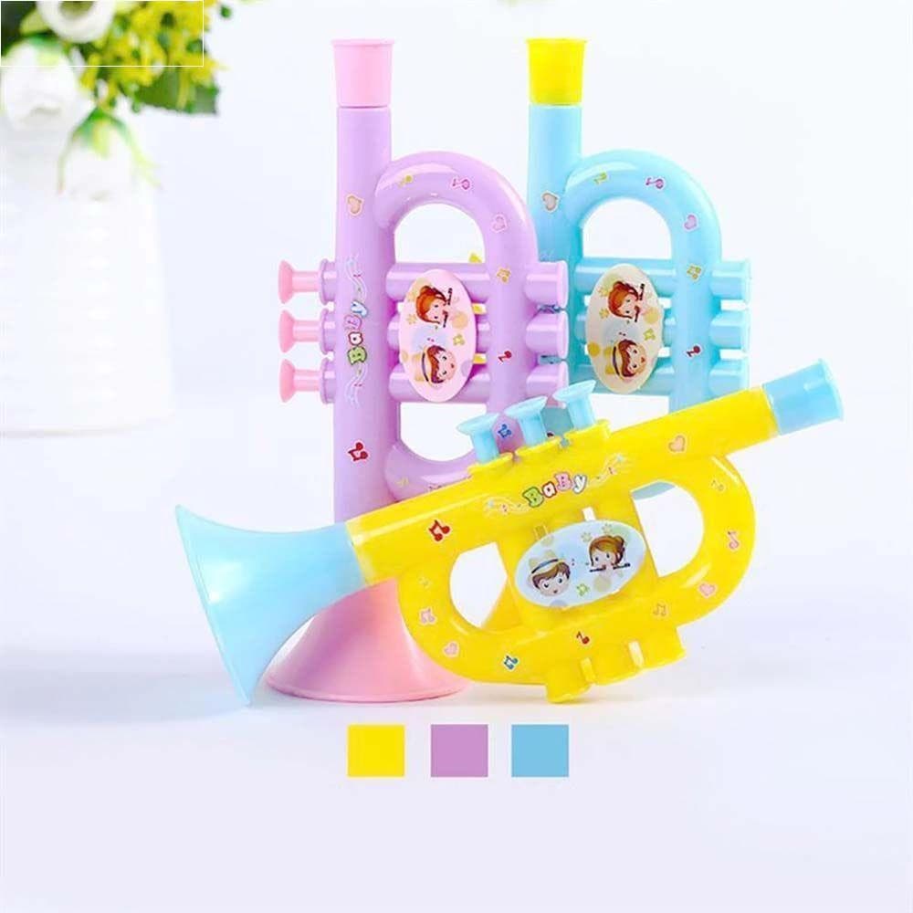 AULQNIL Crianças Trompete Cérebro Jogo Colorido Instrumento De Simulação Infantil Jogando Instrumentos Musicais Brinqued