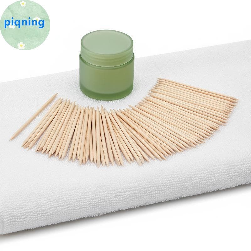 Piqning 7.5cm 100 Peças Manicure Madeira Stis Ponta Dupla Empurrador De Cutícula Limpador De Cola Para Salão De Beleza U