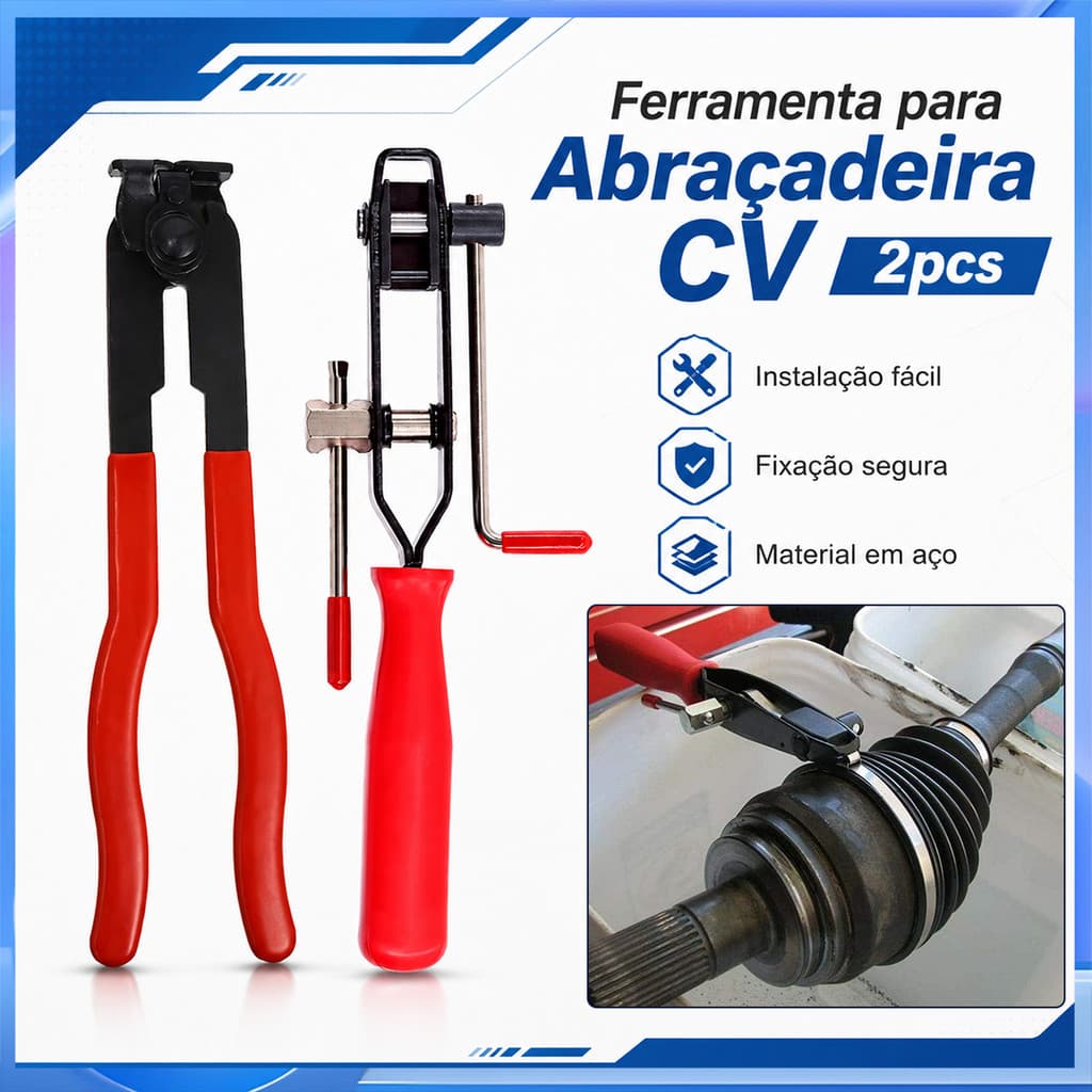 Conjunto de duas peças alicate de braçadeira de gaiola de bola carro meio eixo capa de poeira CV alicate de aperto ferra
