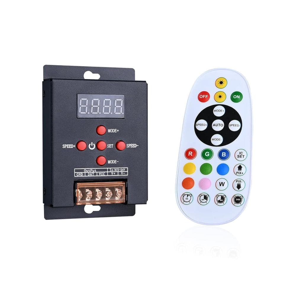 Controle Remoto para Fitas LED IC BENLUN, Controlador de Dimerização DC 5V-24V para 3 Fios RGB+IC COB WS2811, Interrupto