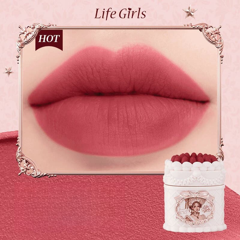 Life Girls Morango Cupido Bolo Forma Multi-Tone Lip Paste Jar Portátil Bonito Pote De Maquiagem Labial Diário