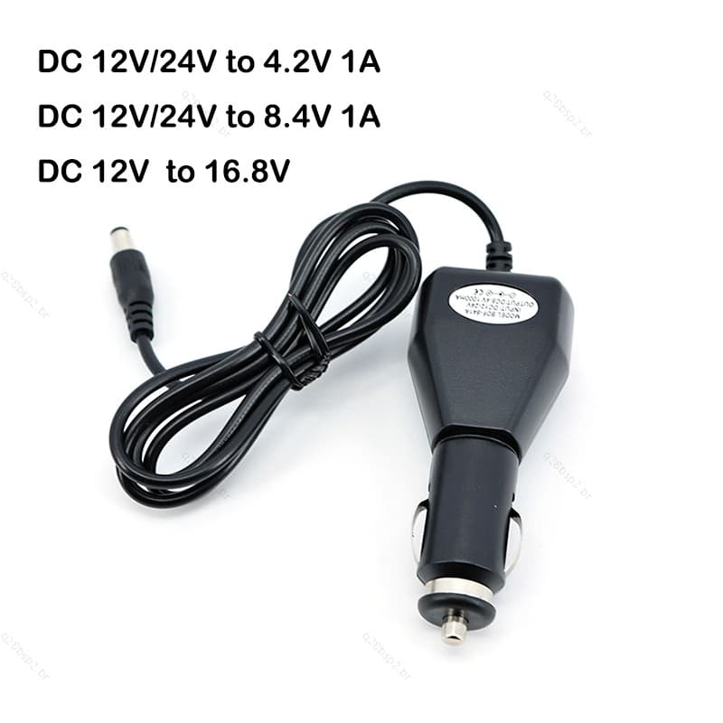 Cabo Conector De Carregador De Energia Para Isqueiro De Carro , DC 12V 24V A 4.2V 8.4V 16.8v 1A volt 1000mA Bateria LiPo