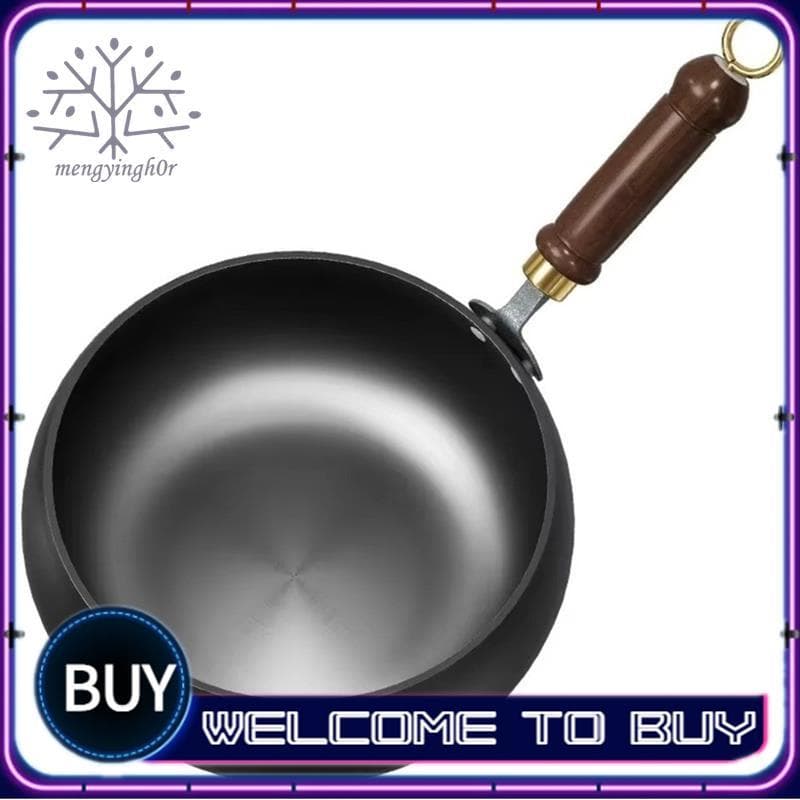 Wok Antiaderente De Fundo Plano , Sem Revestimento , Panelas Antiaderentes , Frigideira , Acampamento
