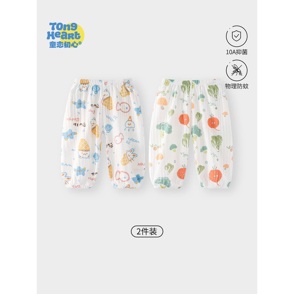 Bebê Mosquito calças do bebê puro algodão calças compridas verão estilo fino respirável Casual Leggings calças crianças