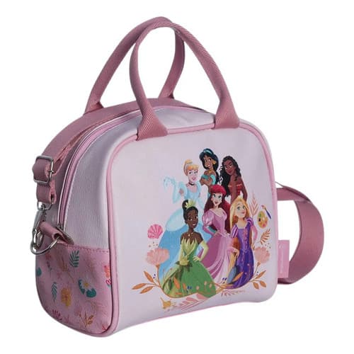 Bolsa Infantil Térmica Lancheira Princesas Com Alça Rosa