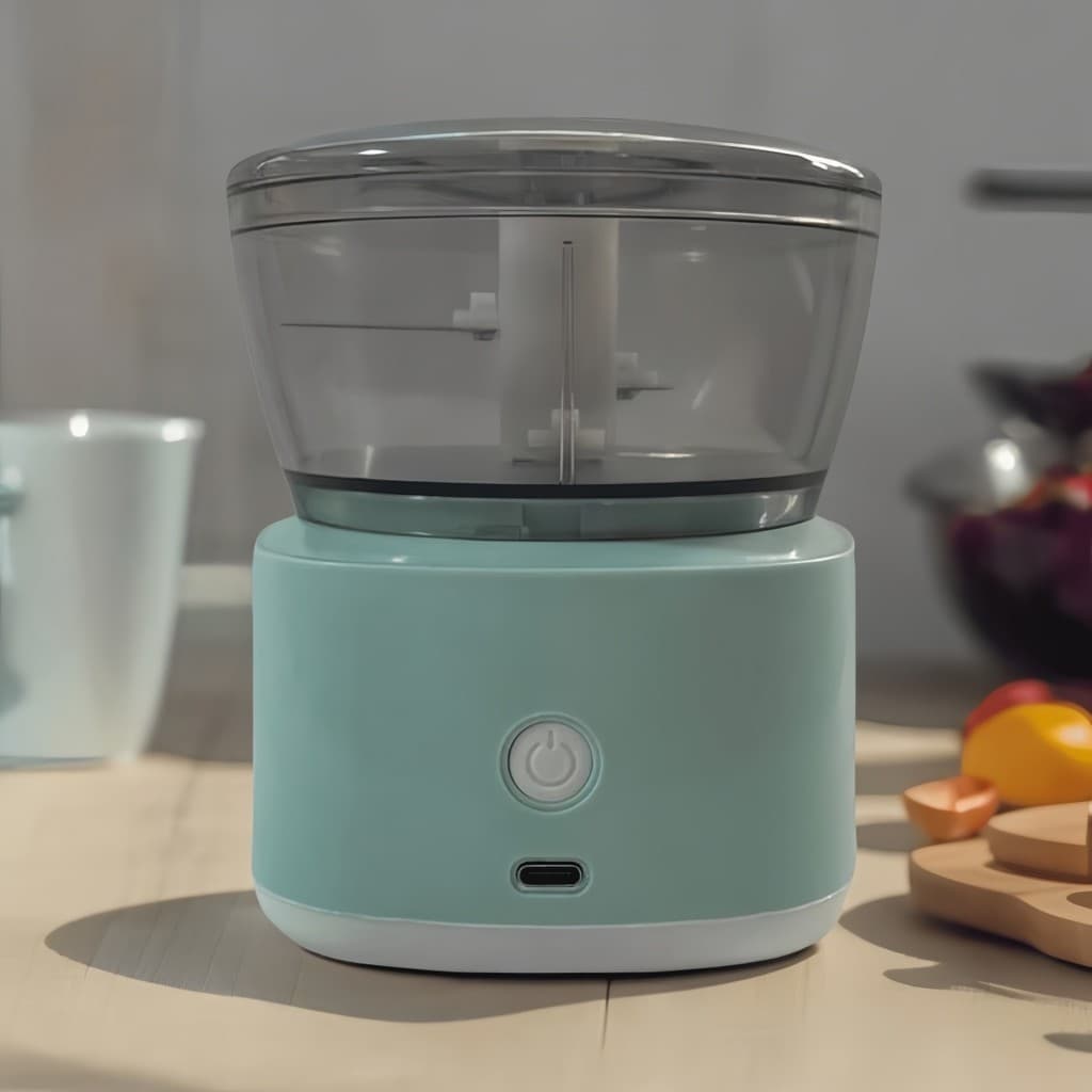 Mini Processador E Triturador De Alimentos C/Batedor de Ovos Elétrico Potente - 250ml bivolt P.QIU