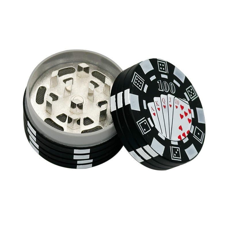 Triturador de Metal de 3 Camadas Estilo Poker, Ferramenta de Cozinha Compacta, Design Portátil, Presente para Homens D 5