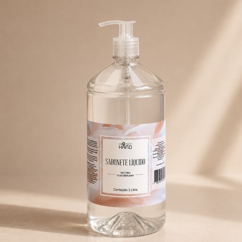 Sabonete Líquido 1L Neutro Glicerinado Protect Hand • Limpeza Suave e Eficiente para Mãos e Corpo