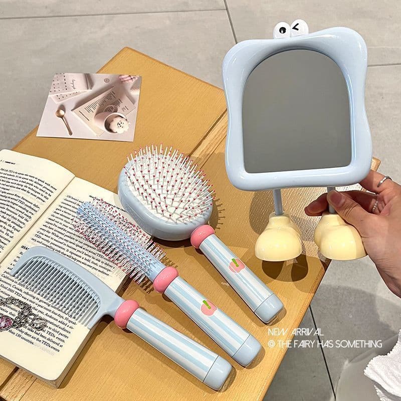 Pente de massagem com almofada de ar de alto valor, pente dedicado para meninas, pente de ondulação de cabelo, combinaçã