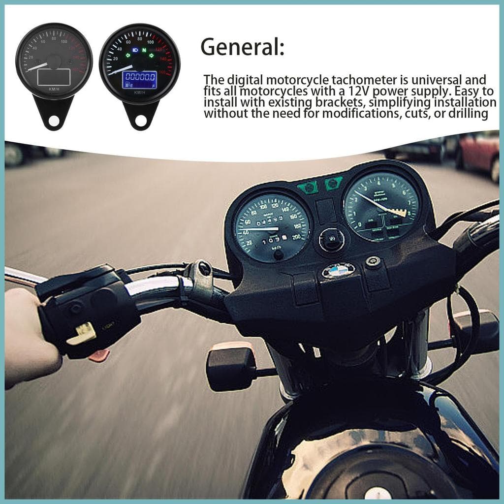 Velocímetro Digital Para Motocicleta , Medidor De Nível De Óleo , Odômetro , Luz De Fundo , Desobr