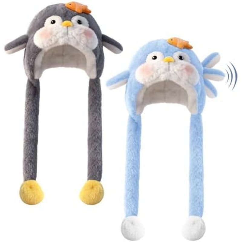 2 Pçs Chapéu Animal Com Orelhas Movendo Presente Para O Natal Saltando Pop up Batendo Dos Desenhos Animados Cosplay Vest
